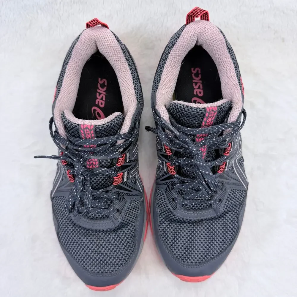 ASICS Gel-Venture 8 Womens Trail Running Shoes Grey Peach Size 7.5 Wide Sneakers